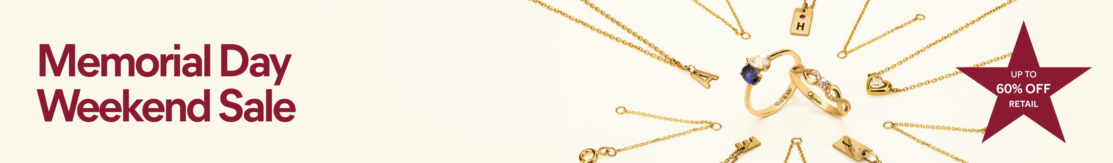 Save up to 60% off retail.