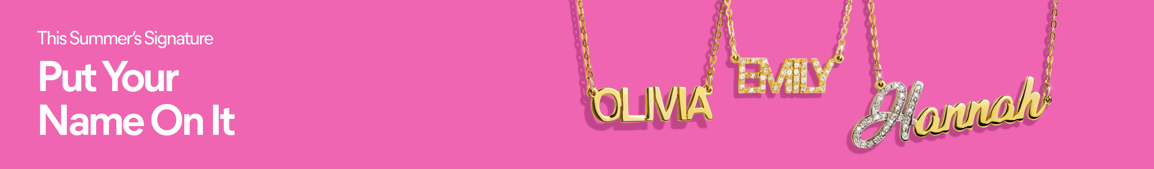 Personalized Name Necklaces This Summer's Signature. Put Your Name On It.