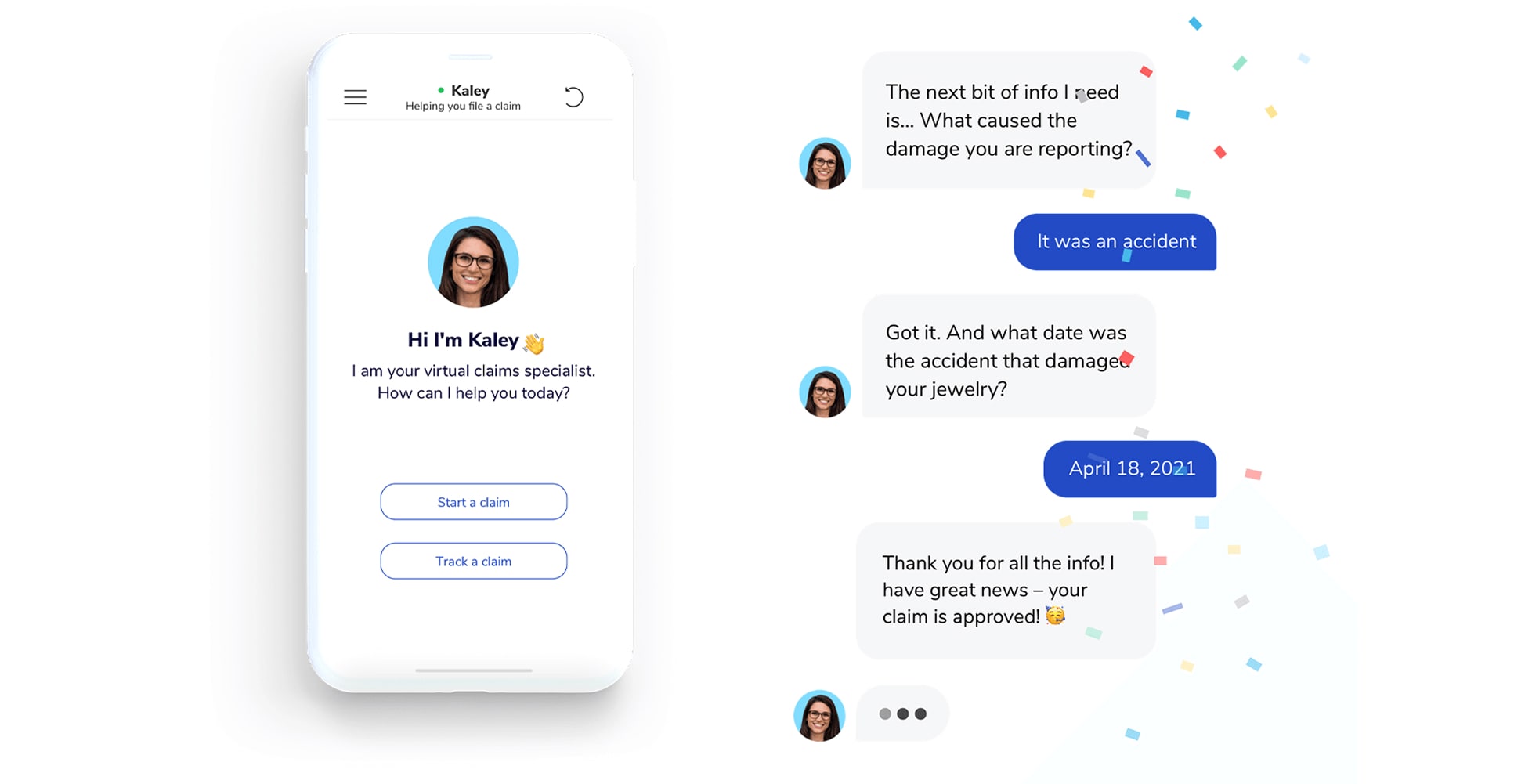 Sample screenshot of contacting Extend for making a claim